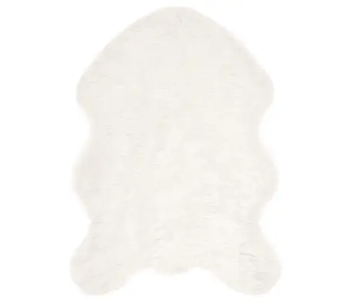 Mākslīgā Aitu Vilna Paklājs Balts 60 X 90 Cm Poliesters Vidaxl