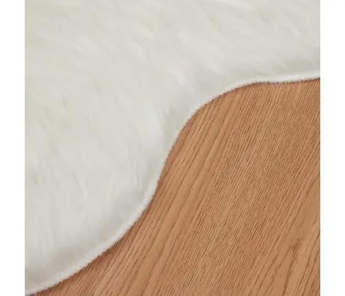 Mākslīgā Aitu Vilna Paklājs Balts 80 X 120 Cm Poliesters Vidaxl