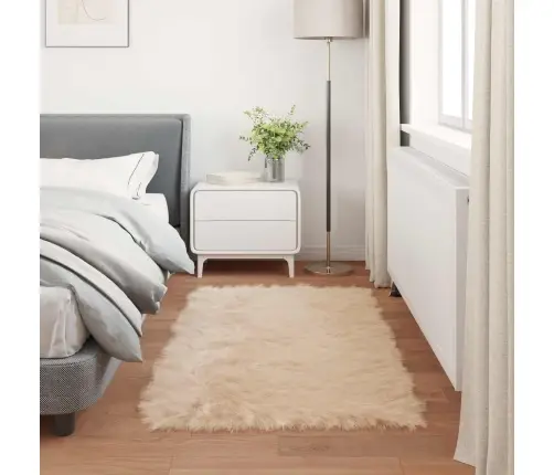 Faux Lambanaha Vaip Tafalla Beež 60 X 110 Cm Polüester