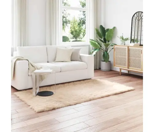 Faux Lambanaha Vaip Tafalla Beež 80 X 200 Cm Polüester