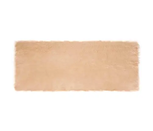 Mākslīgā Aitu Vilna Paklājs Bēša 80 X 200 Cm Poliesters Vidaxl