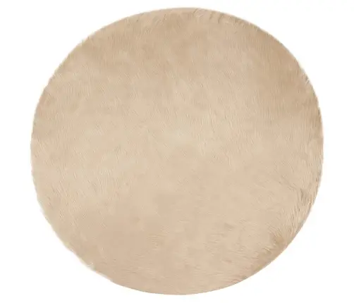 Faux Lambanaha Vaip Tafalla Beež Ø 120 Cm Polüester