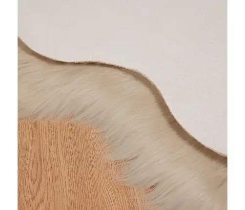 Mākslīgā Aitu Vilna Paklājs Bēša 50 X 80 Cm Poliesters Vidaxl