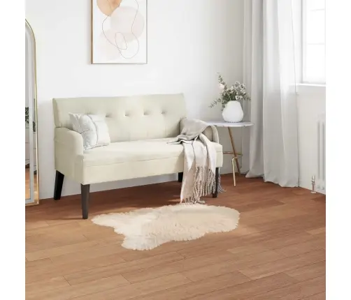 Mākslīgā Aitu Vilna Paklājs Bēša 60 X 90 Cm Poliesters Vidaxl