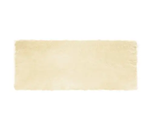 Mākslīgā Aitu Vilna Paklājs Krēmkrāsa 80 X 200 Cm Poliesters Vidaxl