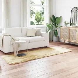 Mākslīgā Aitādas Paklājs Tafalla Krēmkrāsa 80 X 250 Cm Vidaxl