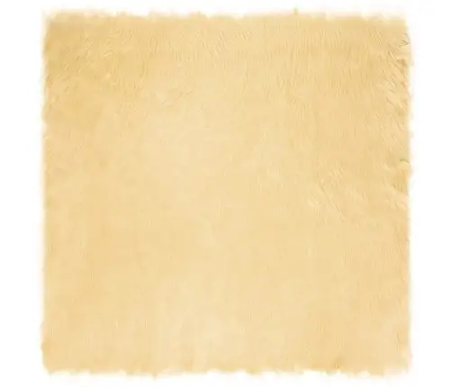 Mākslīgā Aitu Vilna Paklājs Krēmkrāsa 160 X 160 Cm Poliesters Vidaxl