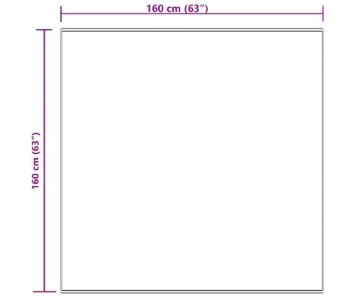 Mākslīgā Aitu Vilna Paklājs Krēmkrāsa 160 X 160 Cm Poliesters Vidaxl