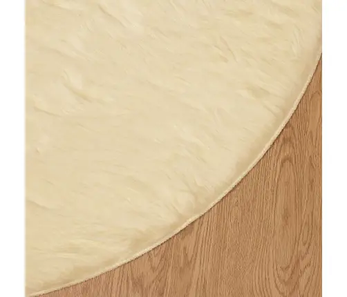 Mākslīgā Aitu Vilna Paklājs Krēmkrāsa 200 X 200 Cm Poliesters Vidaxl