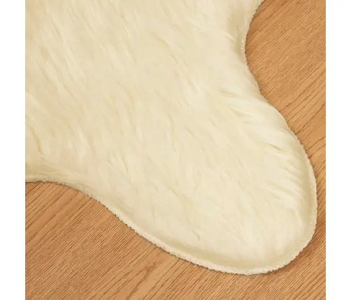 Mākslīgā Aitu Vilna Paklājs Krēmkrāsa 50 X 80 Cm Poliesters Vidaxl