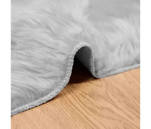 Dirbtinis Avikailio Kilimas Pilka 200 X 100 Cm Poliesteris