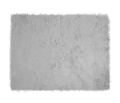 Mākslīgā Aitu Vilna Paklājs Pelēka 240 X 340 Cm Poliesters Vidaxl