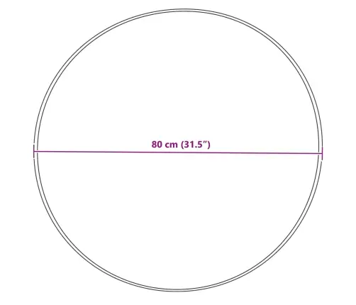 Faux Lambanaha Vaip Tafalla Hall Ø 80 Cm Polüester