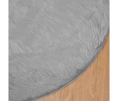 Mākslīgā Aitu Vilna Paklājs Pelēka 200 X 200 Cm Poliesters Vidaxl