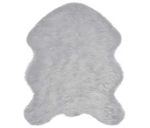 Mākslīgā Aitu Vilna Paklājs Pelēka 50 X 80 Cm Poliesters Vidaxl