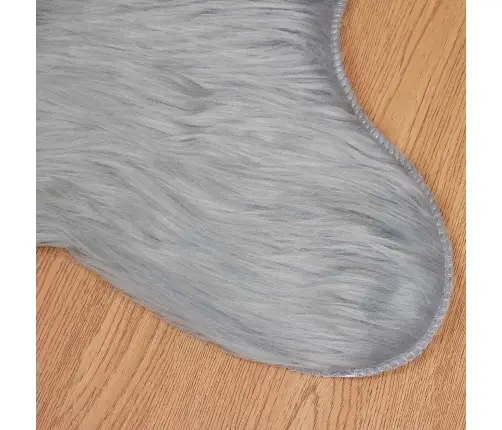 Mākslīgā Aitu Vilna Paklājs Pelēka 60 X 90 Cm Poliesters Vidaxl