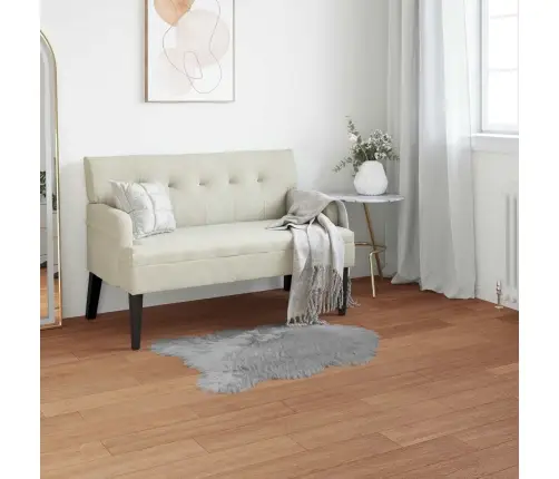 Mākslīgā Aitu Vilna Paklājs Pelēka 60 X 90 Cm Poliesters Vidaxl