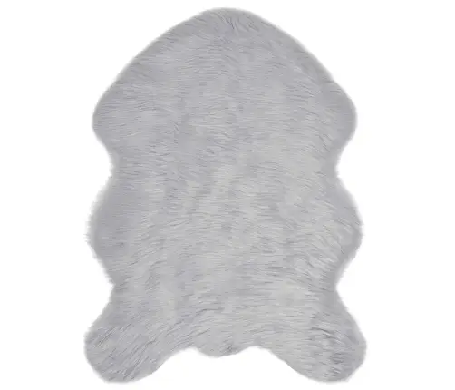 Mākslīgā Aitu Vilna Paklājs Pelēka 80 X 118 Cm Poliesters Vidaxl