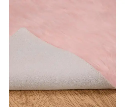 Mākslīgā Aitu Vilna Paklājs Rozā 80 X 200 Cm Poliesters Vidaxl