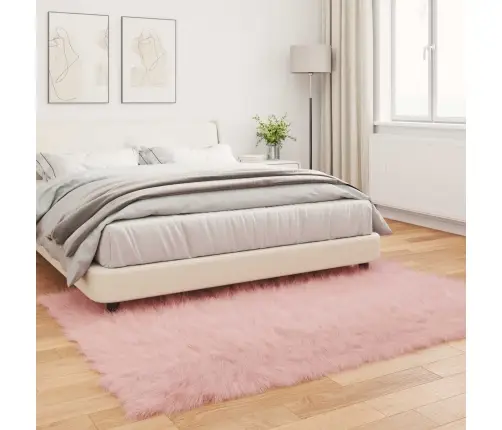 Mākslīgā Aitu Vilna Paklājs Rozā 160 X 230 Cm Poliesters Vidaxl