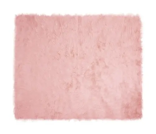 Mākslīgā Aitu Vilna Paklājs Rozā 200 X 280 Cm Poliesters Vidaxl