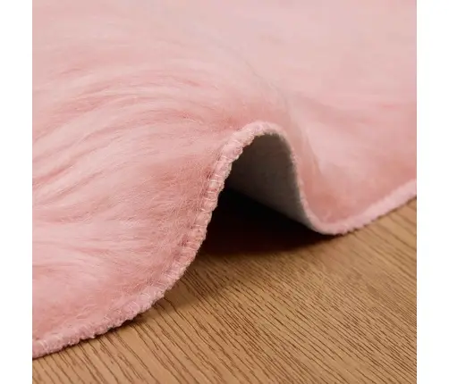 Faux Lambanaha Vaip Tafalla Roosa Ø 100 Cm Polüester