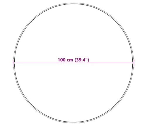 Faux Lambanaha Vaip Tafalla Roosa Ø 100 Cm Polüester