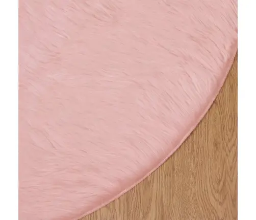 Mākslīgā Aitu Vilna Paklājs Rozā 200 X 200 Cm Poliesters Vidaxl