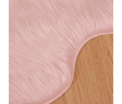 Mākslīgā Aitu Vilna Paklājs Rozā 80 X 50 Cm Poliesters Vidaxl