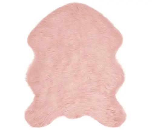 Mākslīgā Aitu Vilna Paklājs Rozā 80 X 50 Cm Poliesters Vidaxl