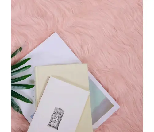 Mākslīgā Aitu Vilna Paklājs Rozā 80 X 50 Cm Poliesters Vidaxl