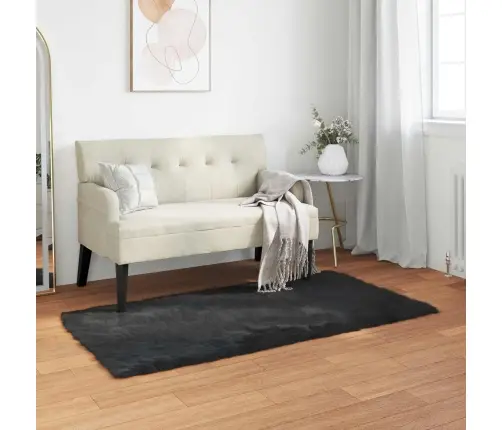 Dirbtinio Avikailio Kilimas Tafalla Juoda 60 X 110 Cm