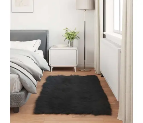 Dirbtinio Avikailio Kilimas Tafalla Juoda 60 X 110 Cm