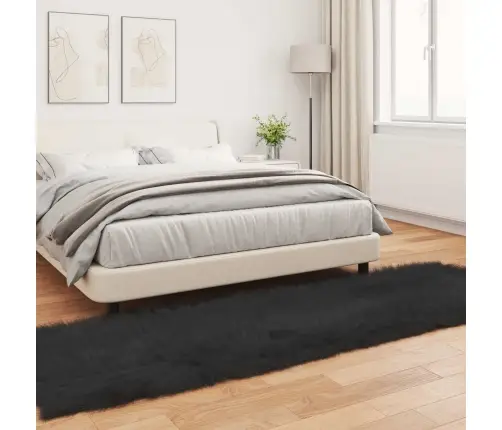 Faux Lambanaha Vaip Tafalla Must 80 X 250 Cm Polüester