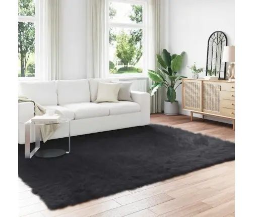 Faux Lambanaha Vaip Tafalla Must 200 X 280 Cm Polüester