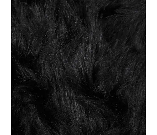 Mākslīgā Aitu Vilna Paklājs Melna 200 X 200 Cm Poliesters Vidaxl