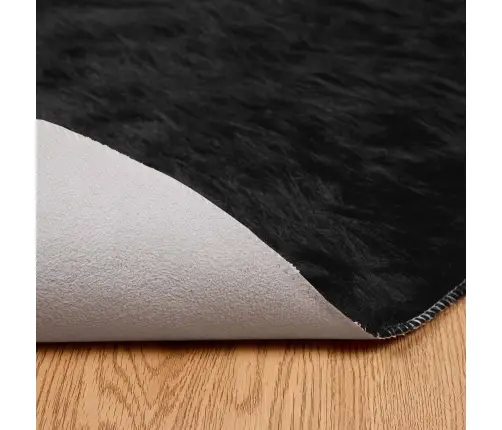 Dirbtinio Avikailio Kilimas Tafalla Juoda Ø 100 Cm Poliesteris