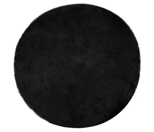 Mākslīgā Aitu Vilna Paklājs Melna 200 X 200 Cm Poliesters Vidaxl
