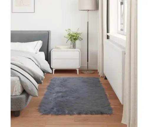 Faux Lambanaha Vaip Tafalla Antratsiit 60 X 110 Cm Polüester