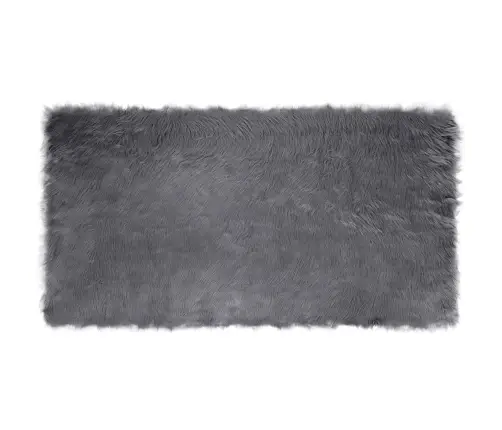 Mākslīgā Aitu Vilna Paklājs Antracīts 80 X 150 Cm Poliesters Vidaxl