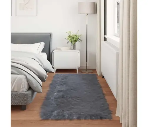 Faux Lambanaha Vaip Tafalla Antratsiit 100 X 200 Cm Polüester