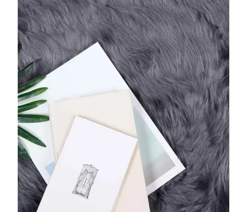 Dirbtinis Avikailio Kilimas Antracitas 100 X 200 Cm Poliesteris