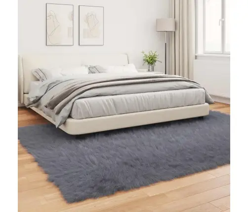 Mākslīgā Aitu Vilna Paklājs Antracīts 200 X 280 Cm Poliesters Vidaxl