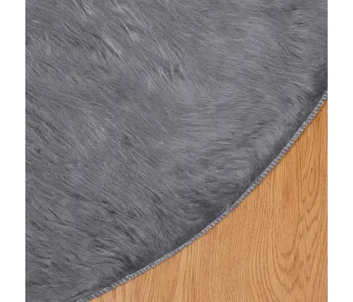 Mākslīgā Aitu Vilna Paklājs Antracīts 200 X 200 Cm Poliesters Vidaxl