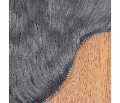 Mākslīgā Aitu Vilna Paklājs Antracīts 50 X 80 Cm Poliesters Vidaxl