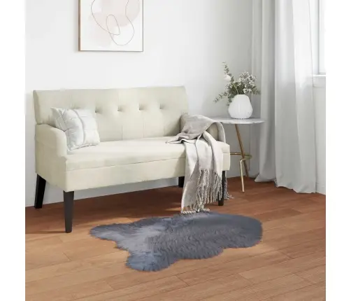 Mākslīgā Aitu Vilna Paklājs Antracīts 50 X 80 Cm Poliesters Vidaxl