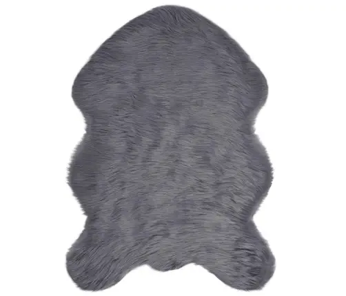 Mākslīgā Aitu Vilna Paklājs Antracīts 50 X 80 Cm Poliesters Vidaxl