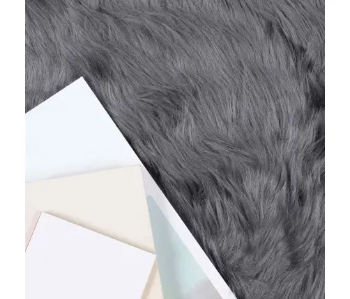 Mākslīgā Aitu Vilna Paklājs Antracīts 50 X 80 Cm Poliesters Vidaxl