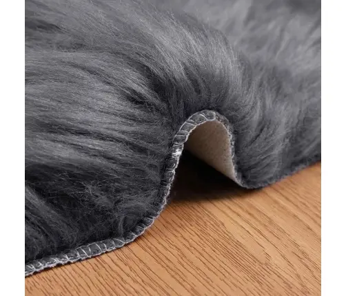 Mākslīgā Aitu Vilna Paklājs Antracīts 80 X 120 Cm Poliesters Vidaxl