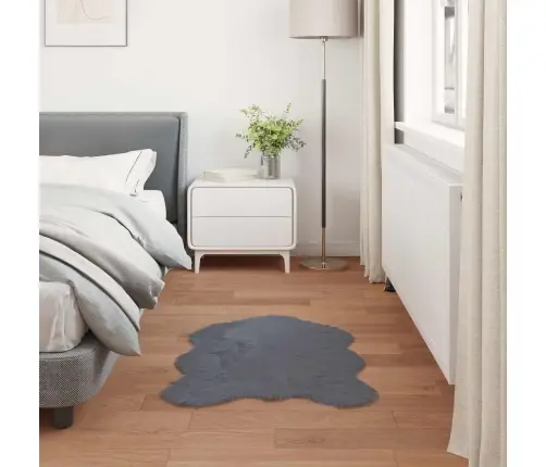 Mākslīgā Aitu Vilna Paklājs Antracīts 80 X 120 Cm Poliesters Vidaxl